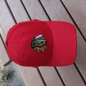 Nike Team NHL Chicago Blackhawks Embroidered Red Strap-on Wool Hat Cap